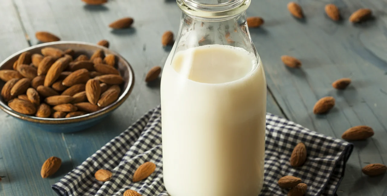 Illustrative image of almond milk via iStock / bhofack2