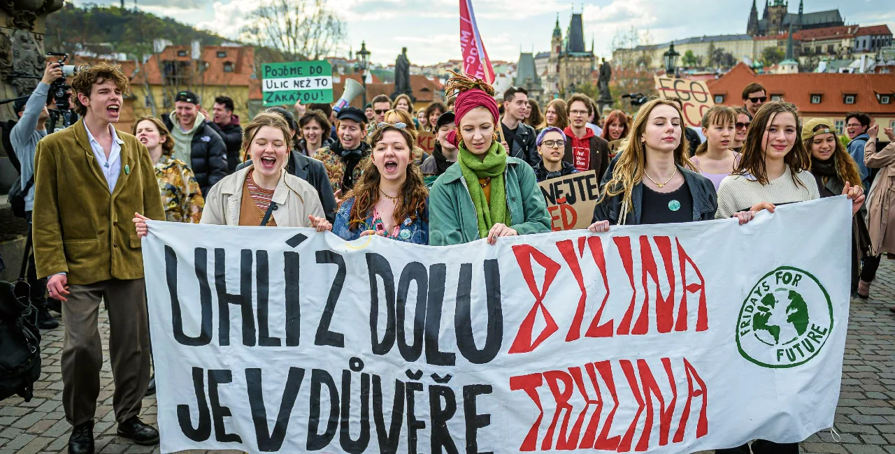 ‘In the climate crisis, every month counts’: Czechs protest against coal mining extension