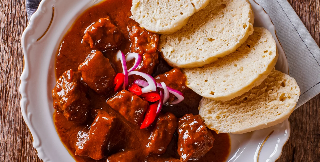Traditional Czech goulash. Photo: Getty Images/ALLEKO